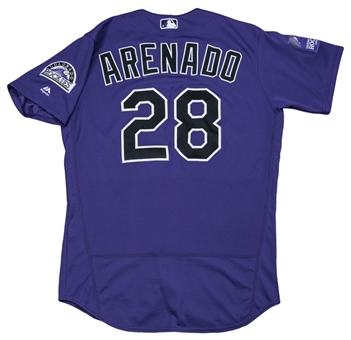 2018 Nolan Arenado Game Used Colorado Rockies Alternate Jersey Used For 4 Games Including 2 Home Run Games (MLB Authenticated)